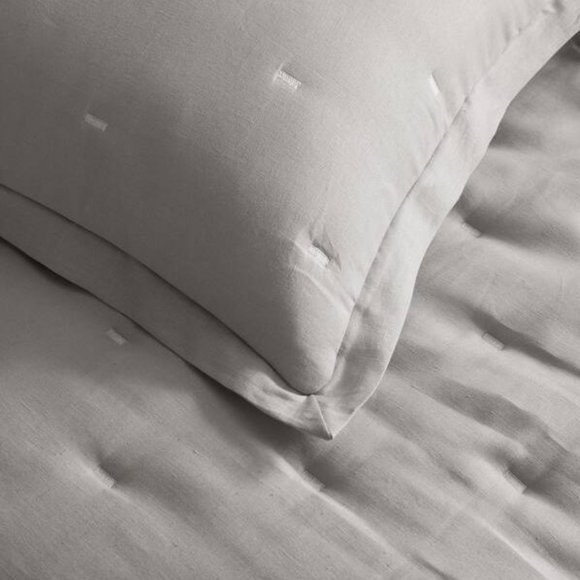 The Company Store Legends Hotel Relaxed Linen Quilted Sham-Standard - Picture 2 of 4